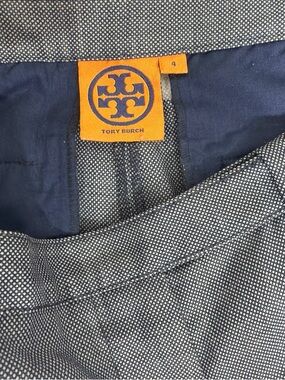 🏛️✨Tory Burch Light Blue Wool Blend Tailored Ankle Pants - Size 4